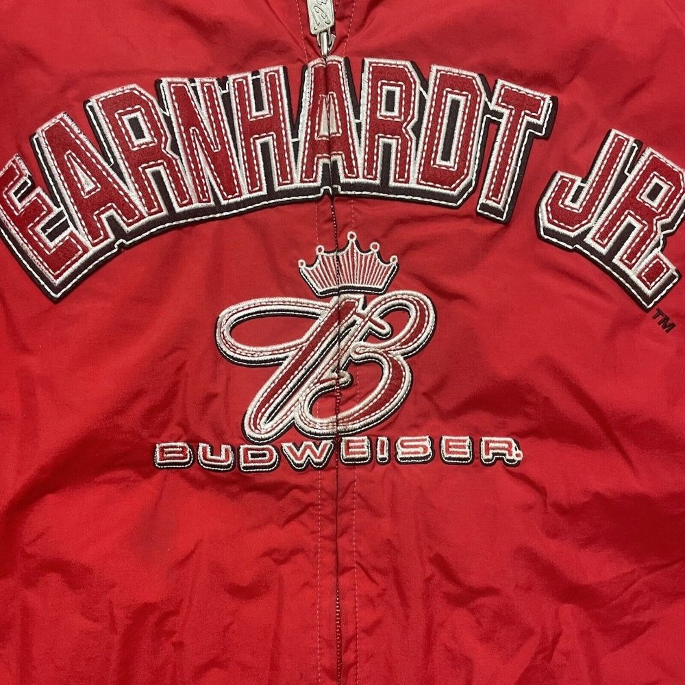 RARE Vtg Dale Earnhardt Jr‎ XXL Embroidered Red Jacket Budweiser Chase Authentic - Picture 3 of 13